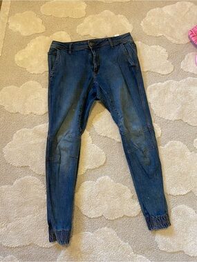 YoungLA Dark Blue denim Jogger Jeans